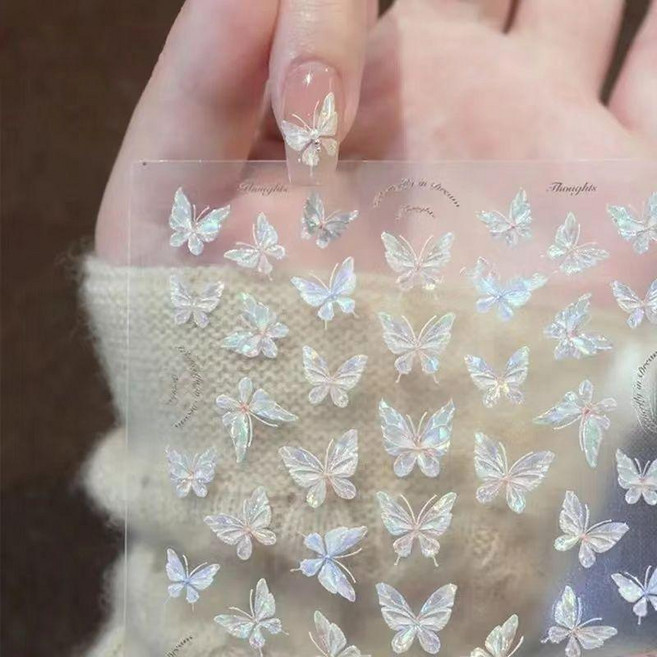 極光夢幻蝴蝶流光貼紙, 1個, 極光蝴蝶*2, 極光蝴蝶