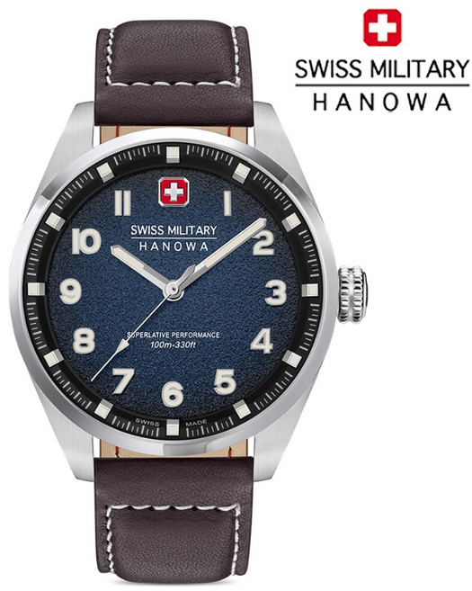 스위스밀리터리 하노와 100M 방수 남성 손목시계 SMWGA0001502 SWISS MADE