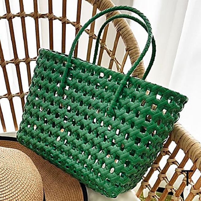 그물 가방 스퀘어 토트백 캐쥬얼 가방 네트백 여름 휴양지