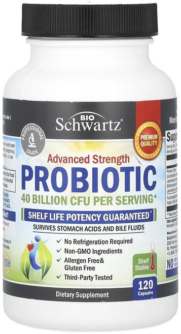 몸관리하세요 겨울입니다 BioSchwartz 어드밴스드 스트렝스 프로바이오틱 캡슐 120정 특별관리진행, BioSchwartz어드밴스드스트렝스프로바이오틱캡슐12 - 쿠팡