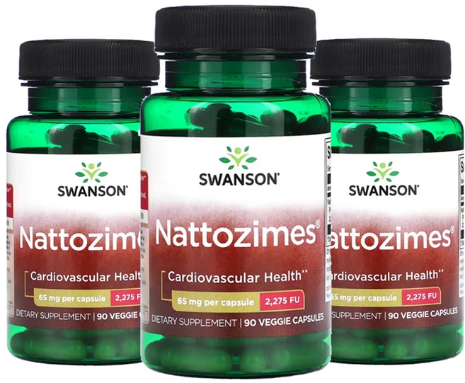 스완슨 나토 Natto zimes 나토자임 낫토자임 나또 낫또 65mg 90캡슐3통, 3개, 90정 - 쿠팡
