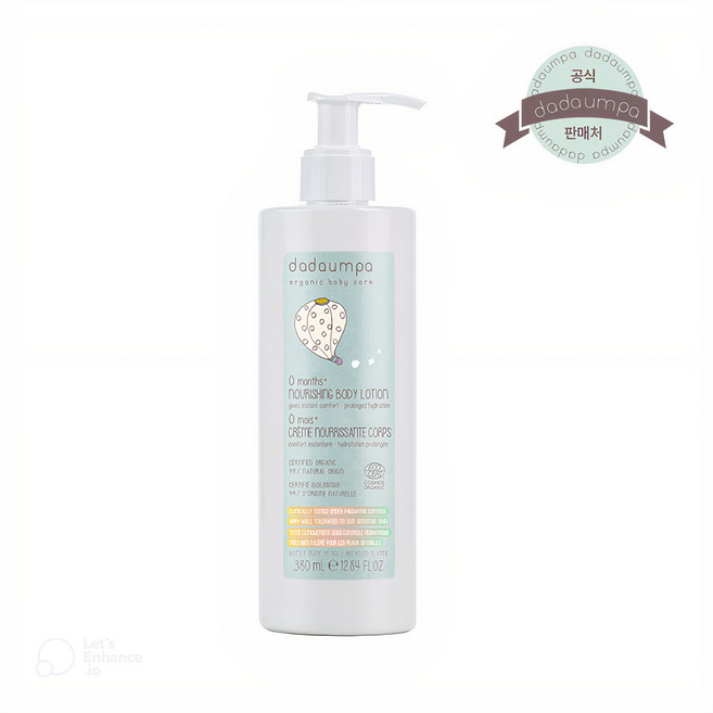 다다움파 약산성 보습 피부 진정 기저귀발진예방 신생아 로션, 1개, 380ml