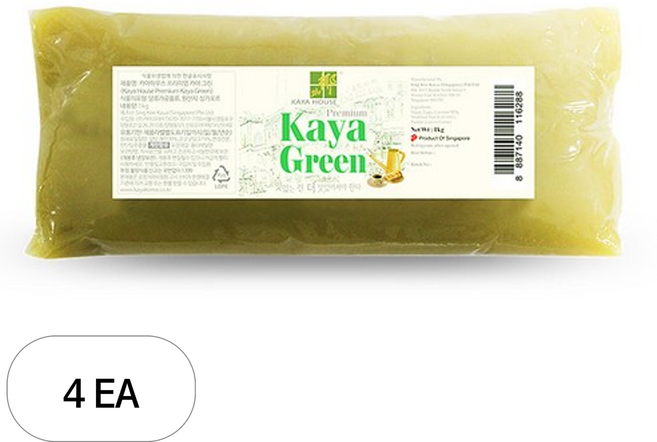 카야하우스 프리미엄 카야그린 잼, 1kg, 4개