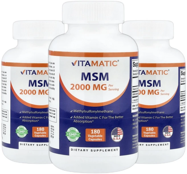 비타매틱 MSM 엠에스엠 베지 캡슐 180정 2+1, 3개, 180회분 - 쿠팡