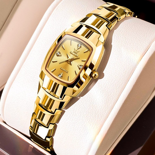 OLEVS 여성손목시계 정품쿼츠 럭셔리 명품 워터프루프 메탈시계