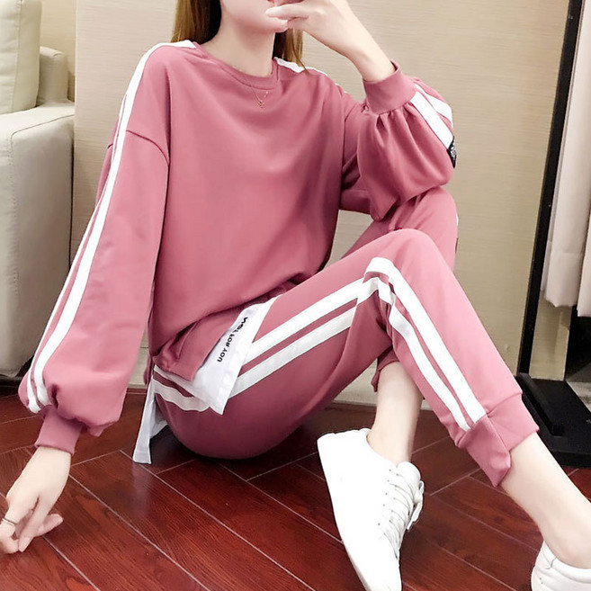 여자 투라인 트레이닝 긴팔 세트 상하의세트 레이어드 봄 가을 운동복 트레이닝복