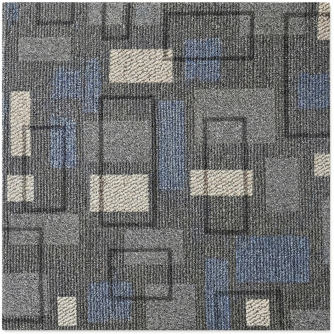 ELSECHO 카펫 무늬 모방 자착식 바닥재 가정용 사무실용 자착 바닥시트 600*600mm두께1.6mm, 16개, DTDBA02