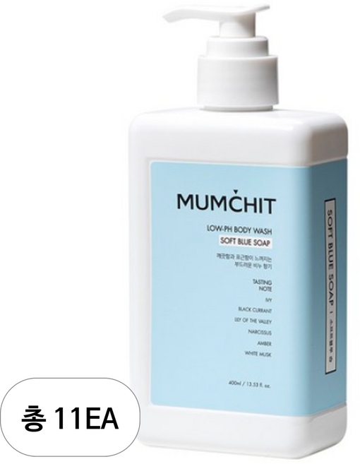 멈칫 약산성 바디워시 소프트 블루솝, 400ml, 11개