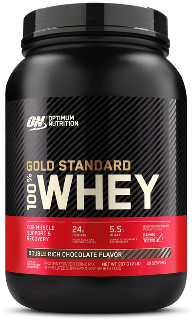 [병행 수입품] Gold Standard 100% 907g (2lbs) 유청 단백질 더블 리치 초콜릿 [미국, 1개 - 쿠팡