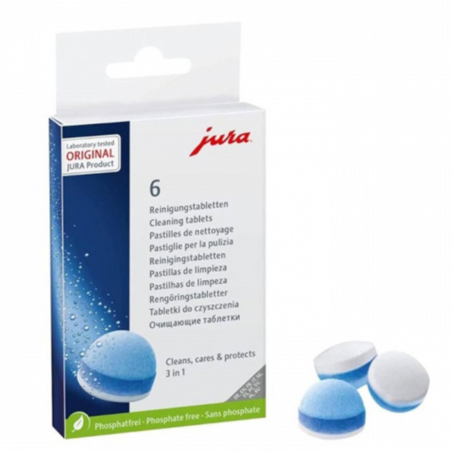 독일 Jura 유라 커피머신세정제 6개입 커피머신석회제거제 디스케일링 물때제거, 1개, .