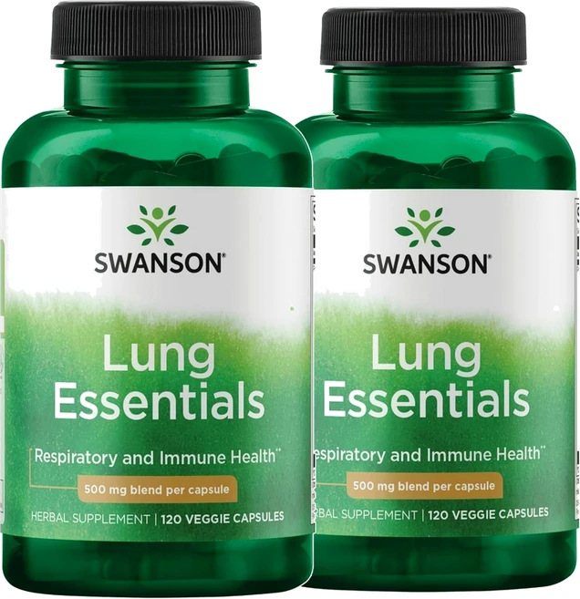 스완슨 렁 에센셜 500mg 120 베지캡슐, 120정, 2개 - 쿠팡
