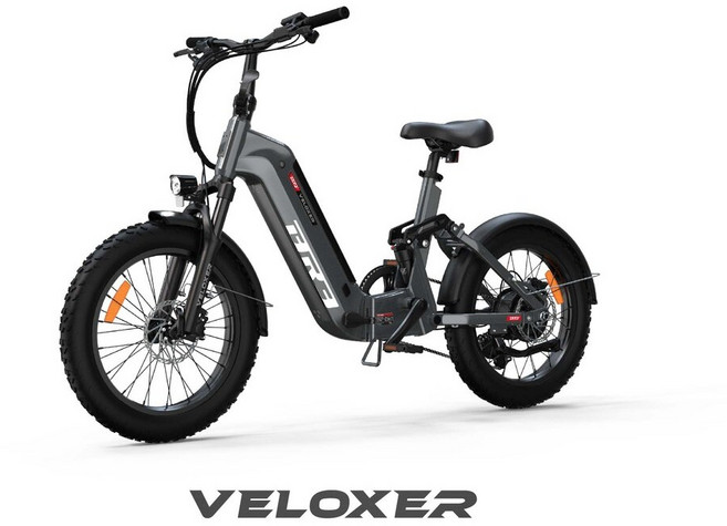 BR3 전기자전거 VELOXER 다크그레이 48V 20Ah 배터리 BAFANG 500W 모터 도심형 출퇴근용, 알루미늄