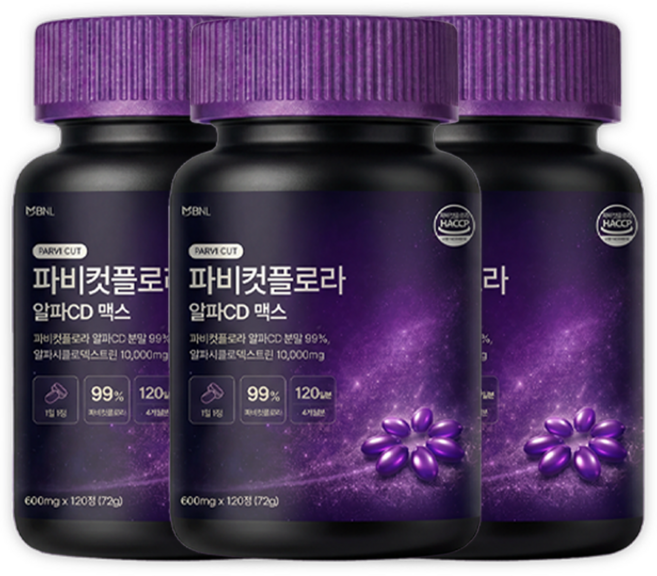파비 컷 플로라 알파cd 맥스 식약청인증 HACCP, 3개, 120정