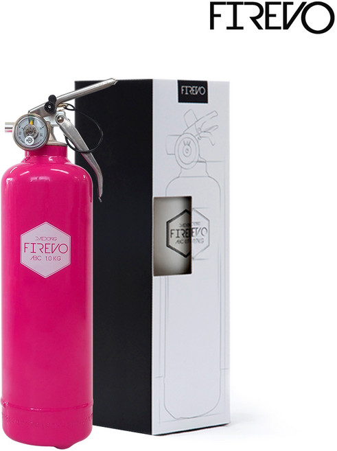 피레보 FIREVO 디자인소화기 차량용 소화기 선물용 패키지형 / 분말(ABC)소화기 1kg, NEW 핑크블로썸 패키지, 1세트