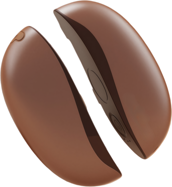 미니 분리형 자석 흡착 손난로 휴대용 충전식 히터 원두 손난로DSBCD339, 브라운, 4000mAh