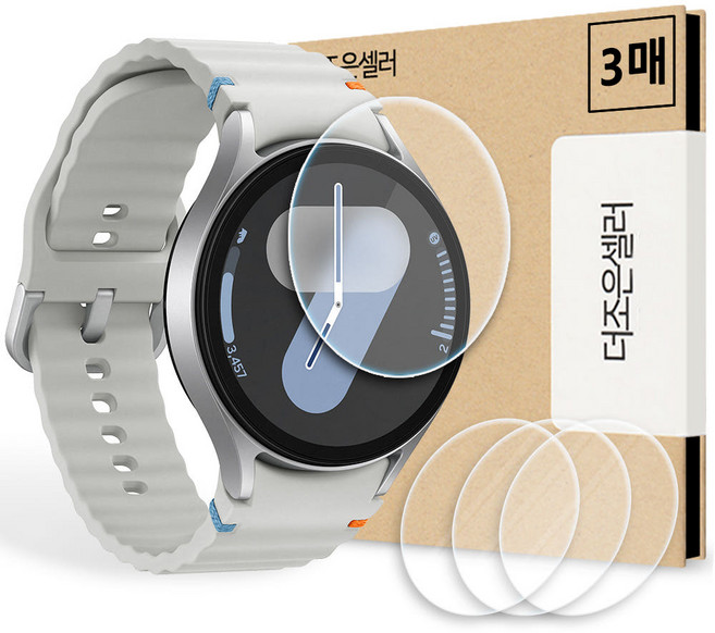 더조은셀러 액정보호 강화유리 필름 3매세트 갤럭시워치 호환, 투명, 3매입
