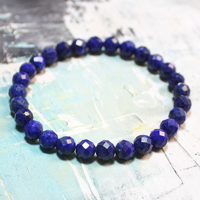 도트라인 컷팅 라피스라줄리6mm팔찌 RC66