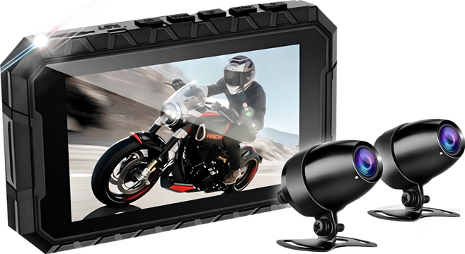 SENHO MR600W 機車行車紀錄器 1080P 雙鏡頭 WiFi 線控 廣角, SENHO MR600W,WIFI旗艦版｜有螢幕, 黑色