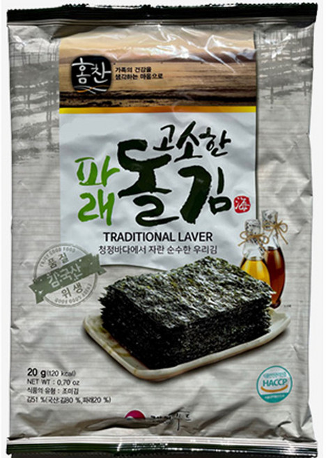 고소한 파래돌김, 10개, 20g