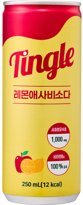 Tingle 레몬애사비소다, 250ml, 15개