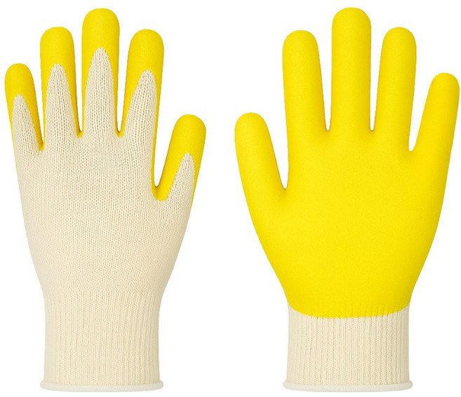 반코팅 면장갑 작업장갑, 코팅 노랑색, 20개