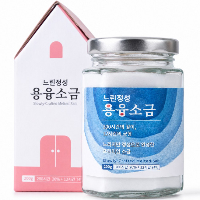 느린정성 200시간 프리미엄 미네랄 용융소금, 1개, 200g