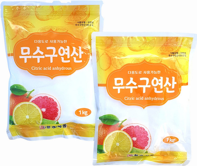새마원 식용구연산 1kg 먹는 무수구연산, 2개