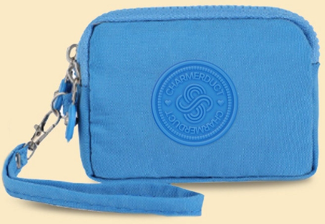 차머덕트 미니 동전 여행 방수 스트랩 키링 반 파우치 지퍼 지갑