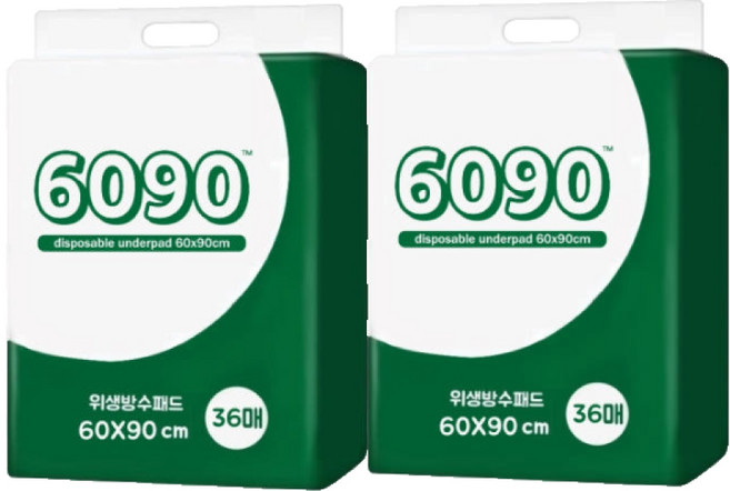 일회용 초대형 위생패드 1500x800mm 10매입 방수 요실금패드 배변 시니어 반려동물용 깔개매트, 대형, 2개, 36개입