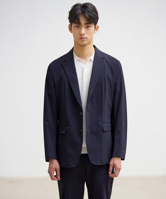 [STCO] 남성 Motion-Free 쿨링 나일론 수트 셋업 릴렉스핏 네이비