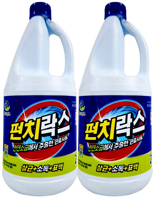 하루그린 살균 표백 청소 펀치락스, 2개, 2L