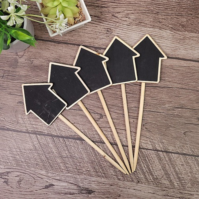 블랙 미니보드 화분 나무 이름표 집 디자인 10개