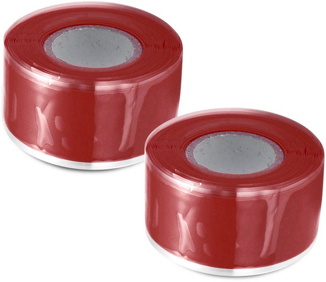 엠파이어 자기융착 무점착 실리콘 절연테이프 보수테이프, 빨강, 2개