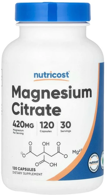 뉴트리코스트 구연산 유기산 마그네슘 시트레이트 MagnesiumCitrate 120캡슐, 120개, 1개, 120정 - 쿠팡