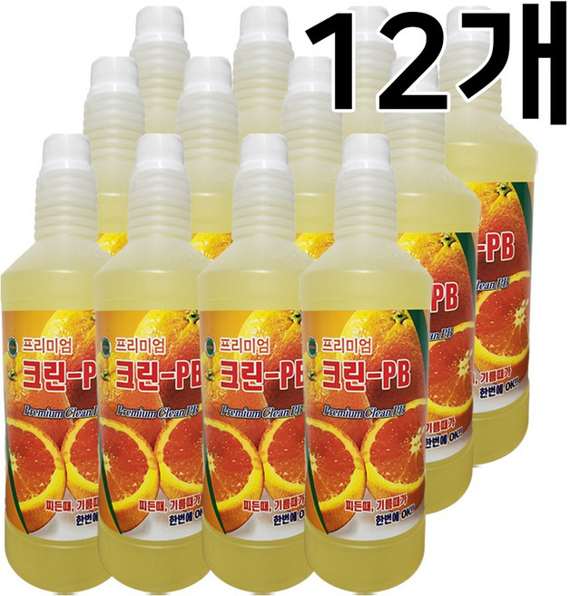 크린PB 프리미엄 골드PB 1000ml 리필형 세정제 화장실청소 욕실청소 찌든때 청소용품 + 분무기 증정 - 단디컴퍼니, 12개