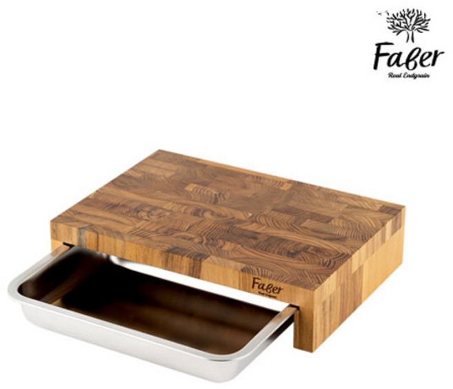 [파베르] 엔드그레인 도마_서랍형 엔드그레인도마+스텐트레이, 1개