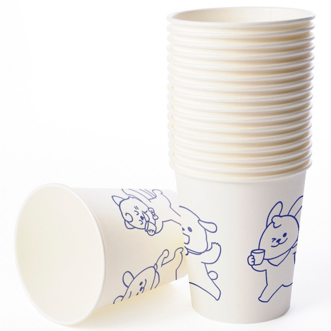 [위그린] 곰돌이 튼튼한 종이컵 6.5oz 184ml 1박스 1000개입, 1세트, 1000개