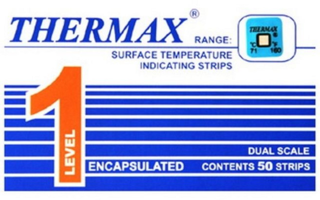 온도 써머라벨 Thermax (1세트-50개) -식판온도측정지, 1개
