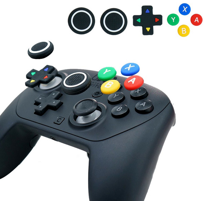 프로콘2 스틱커버 아키토모 라인 버튼커버 세트, 1개, 라인 레인보우, 아키토모 프로콘 스틱&버튼커버