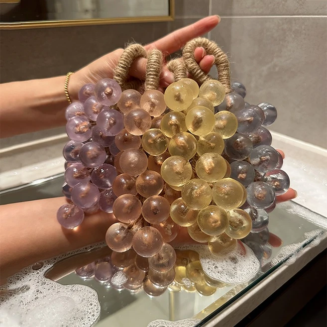 수제비누 인테리어소품 보석비누 크리스탈 데코 비누 욕실꾸미기 아로마향, 1개, 우아한 플로럴-녹색-선물 상자 포장 - 쿠팡