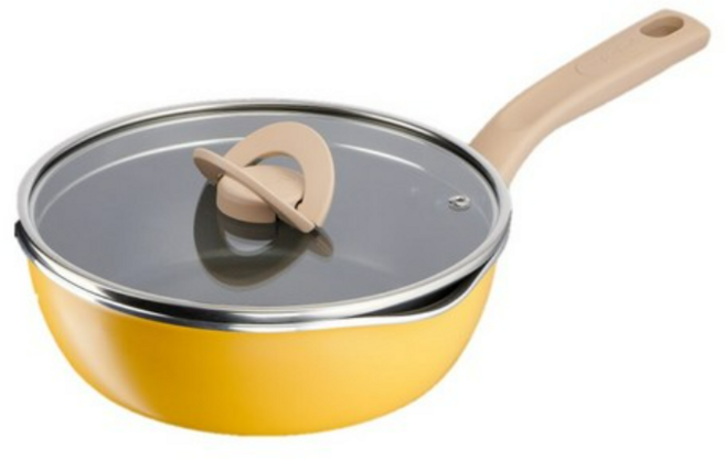 테팔 인덕션 티타늄 원픽냄비팬, 22cm, 꿀고구마, 4세트