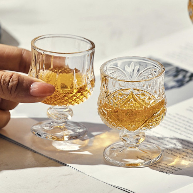 글라스 소주잔 50ml 유럽왕실 프티 고급 예쁜소주잔 투명