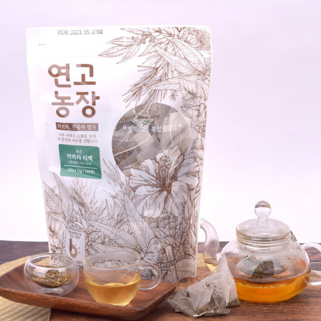 연고농장 볶은 박하차 삼각티백, 1g, 100개입, 1개