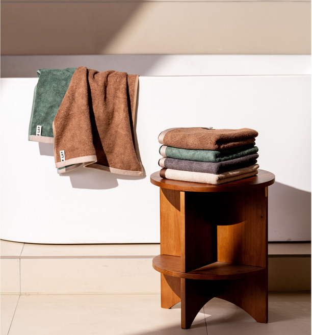 플랫화이트 프리미엄 210g 부드럽고 두툼한 밤부 호텔수건, 4개, 혼합