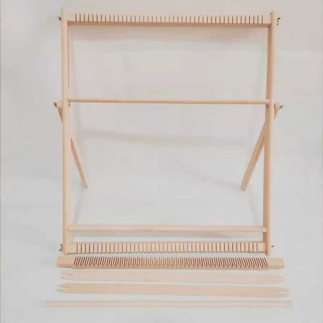 베틀 위빙틀 직조기 DIY 원목 편물기 니팅기 입문자용, 38x38cm, 1개