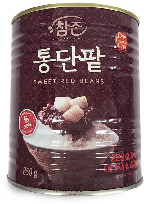 참존 빙수팥 850g 통단팥 빙수 재료, 1개