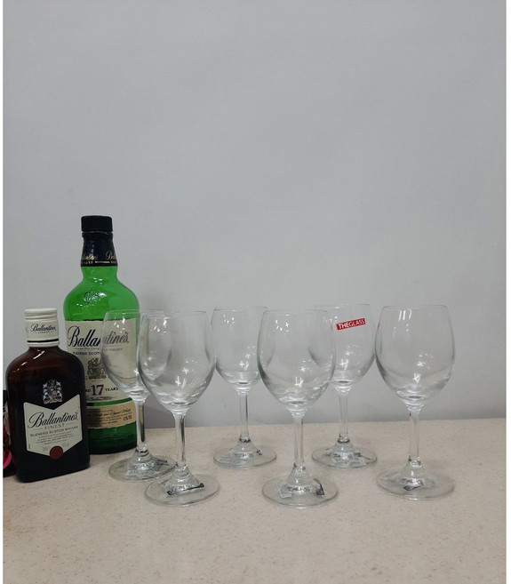 와인잔 6p 샴페인잔 유리잔 구 파카글라스 뉴더글라스 s201 칵테일바 호텔 뷔페 홈파티 카페 국내생산, 6개, 185ml