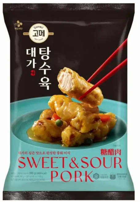 비비고 CJ 고메 바삭쫄깃한 탕수육, 390g, 2개