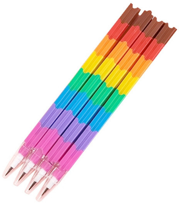 레인보우 블록 조립연필 (4pcs)