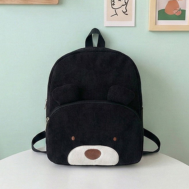 스토리원 U-SSBG049 키즈 코듀로이 곰돌이 미니 백팩